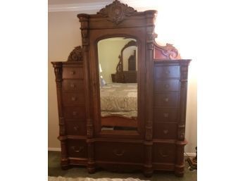 Stunning Armoire With Large Front Mirror