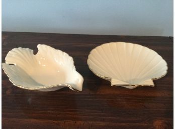 Two Lenox Bowls Shell & Dove Dish