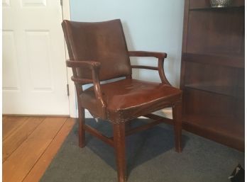 Vintage Nailhead Trim Wood Chair