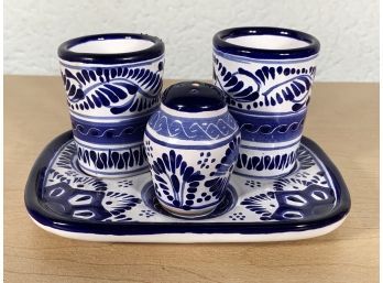 Blue And White Ceramic Dish Set