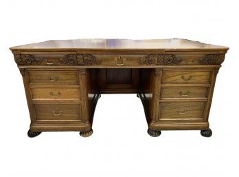 Large Solid Wood Executive Desk Paid $9000
