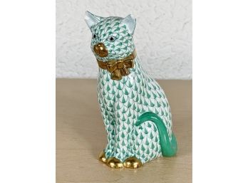 Herend Porcelain Cat Figurine