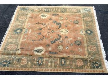 A Tibetan Carpet In Lovely Shades Of  Cream And Pastels   Paid 20k
