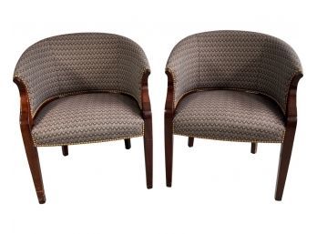 A Pair Of Barrel Back Side Chairs