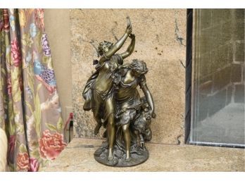 After Claude Michel Clodion 'Bacchanalia' Bronze Sculpture With Foundry Marking '5273' On Base