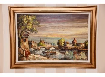 Oil Painting Of Venice Italy Signed Corbeau