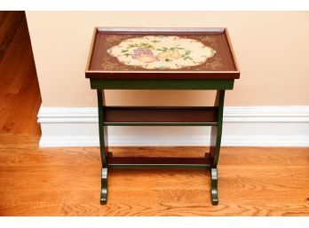 A Hand Painted Country End  Table