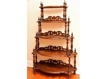 19th Century Spindle 5 Tier Whatnot Shelf