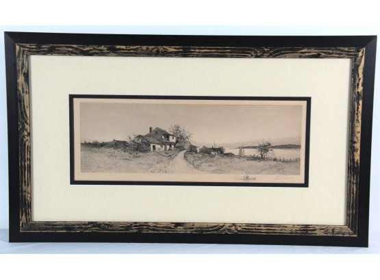 Framed Etching Print By E.L Field