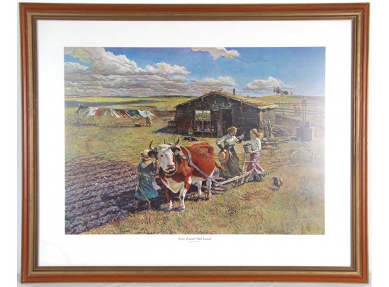 'New Land-Old Land' Framed Print By John Falter