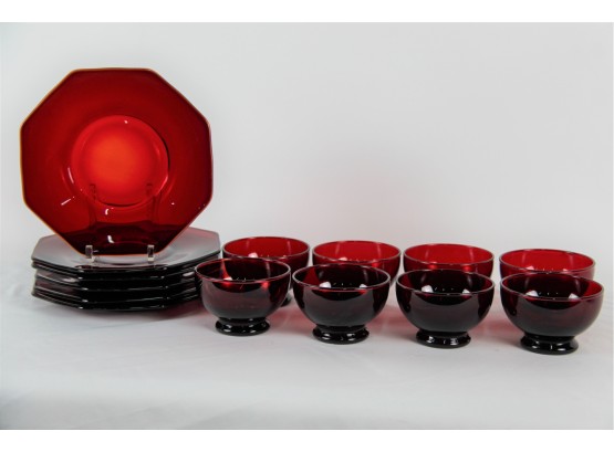 Ruby Red Cups & Plates