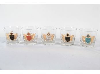 Set Of 5 Shield Design Glasses