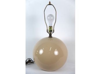 Round Base Beige Lamp