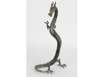 A Hand Sculpted Metal Dragon