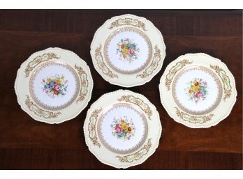 Set Of Four Reproduction Orleans Early Worcester Dishes