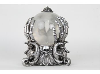 A Dragon And Skull Electric Snow Globe