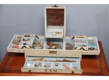 Grandmas Childhood Jewelry Box With Unsearched Contents Included