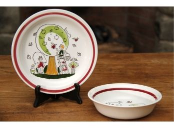 Rorfrand Apple Pappel  Childs Dish & Bowl