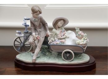 Lladro Country Ride 5958 On Wooden Base