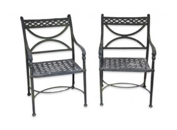 Pair Of Wrought Iron Chairs