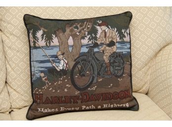 A Harley Davidson Throw Pillow