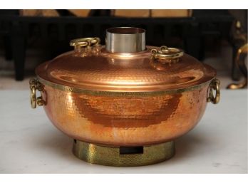 Antique Chinese Copper Hot Pot