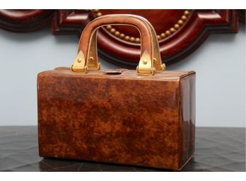 Vintage Lewis Crown Leather Handbag