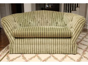 A Baker Furniture Tufted Hump Back Custom Upholstered Sofa