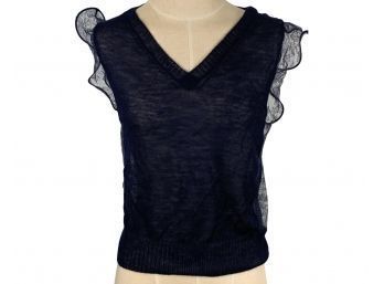 Nina Ricci Cashmere/silk Blend Sleeveless V-Neck Sweater