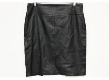 Armani Collezioni Black Leather Skirt - Size 14