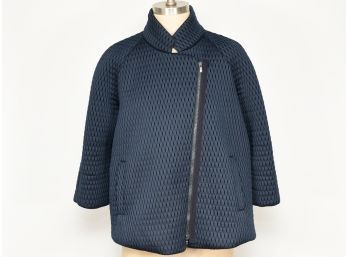 Armani Zip Closure Navy Blue Jacket - Size 14