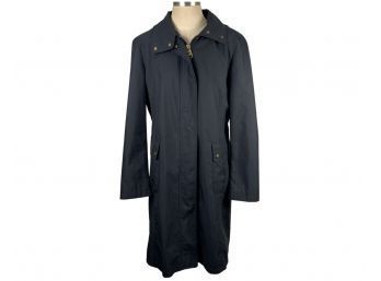 Burberry Navy Raincoat - Size 14R