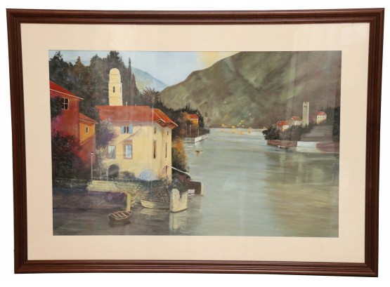 Oil Painting Of Boats Artist Signed