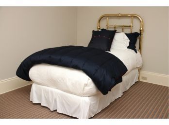 Twin Bed With Brass Headboard