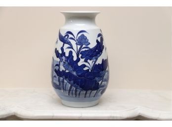 Blue And White Asian Vase