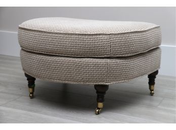Custom Upholstered 'D' Shaped Ottoman