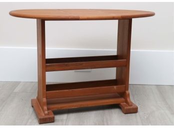 Teak Folding Solid Wood Side Table