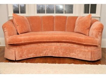 Rust Colored Half Moon Sofa Councill Furniture Curved Sofa