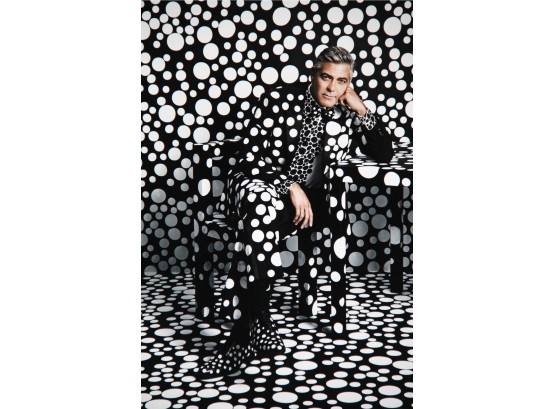 George Clooney Polka Dot For W Magazine By Yayoi Kusama Unframed