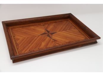 Wood Marquetry Inlay Tray 13in X 18in