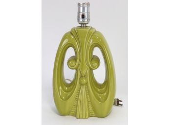 Art Deco Yellow-Green McCoy Pottery Table Lamp