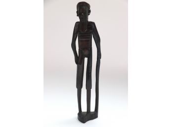 Hand Carved Skinny Man Statue