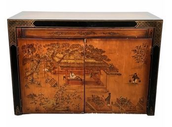 Unique Chinese Motif Extendable Buffet Table Dining Server