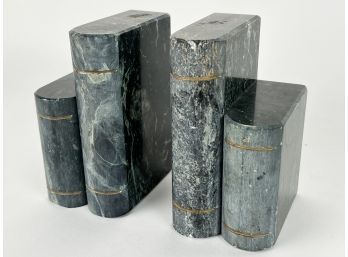 Pair Of Marble Book Ends