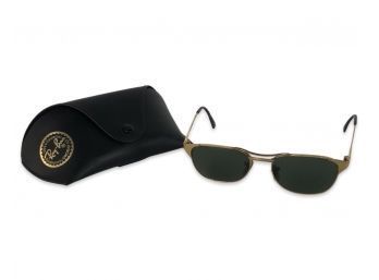 Gold Colored Ray Ban Sunglasses With Case