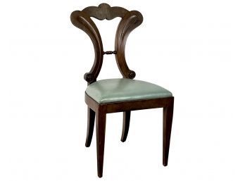 Antique Open Back Biedermeier Style Side Chair