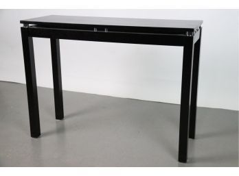 Black Console Table With Chrome Accents