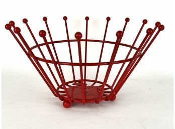 Vintage Red Wire Kitchen Basket