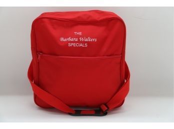 The Barbara Walters Specials Promotional Red Backpack