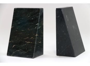 Pair Of Marble Triangular Book Ends